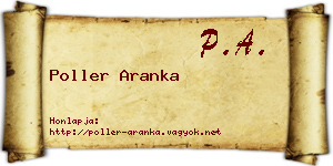 Poller Aranka névjegykártya